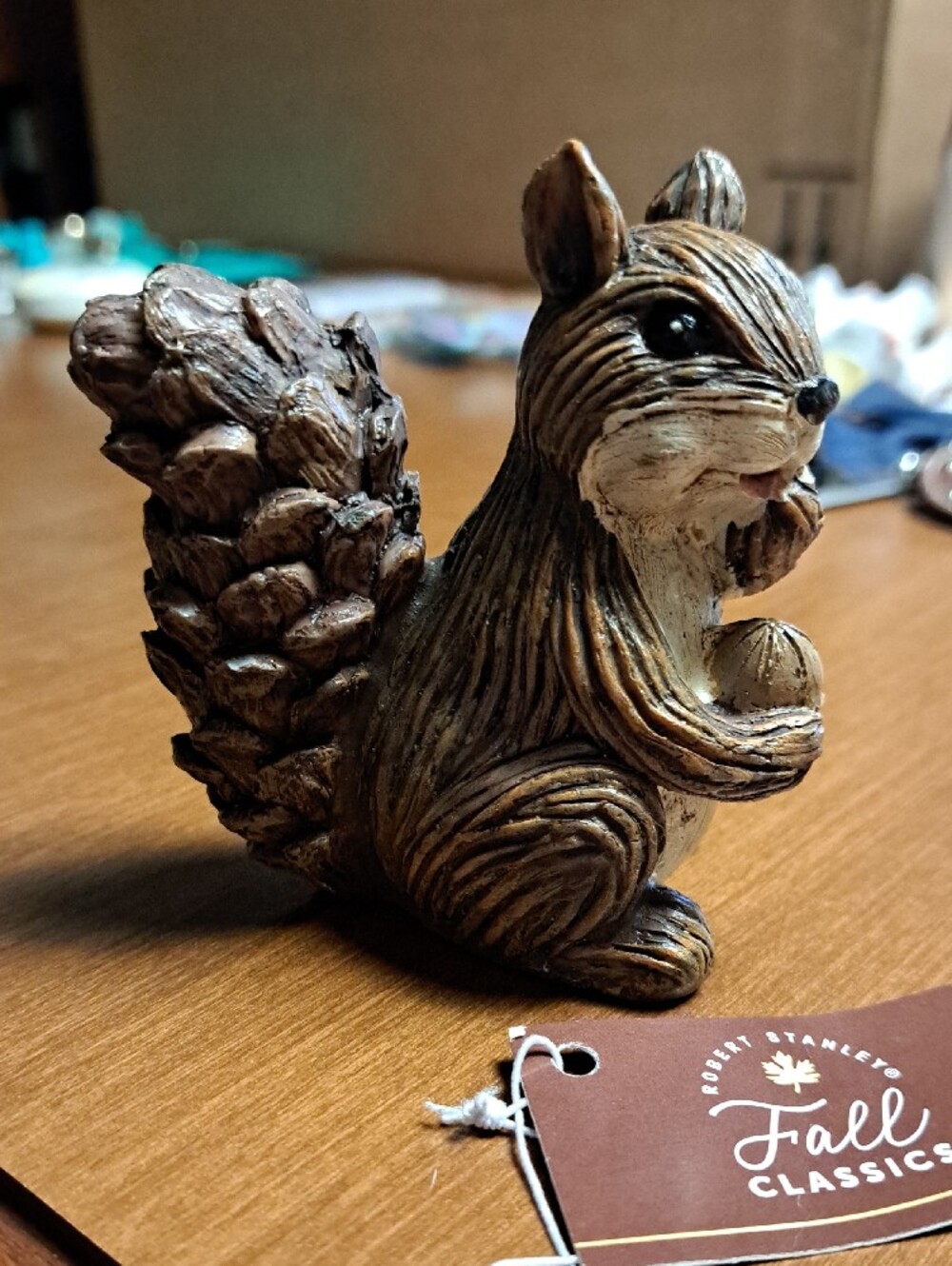 Rustic Brown Squirrel Figurine Decorative Accent - Picture 2 of 5